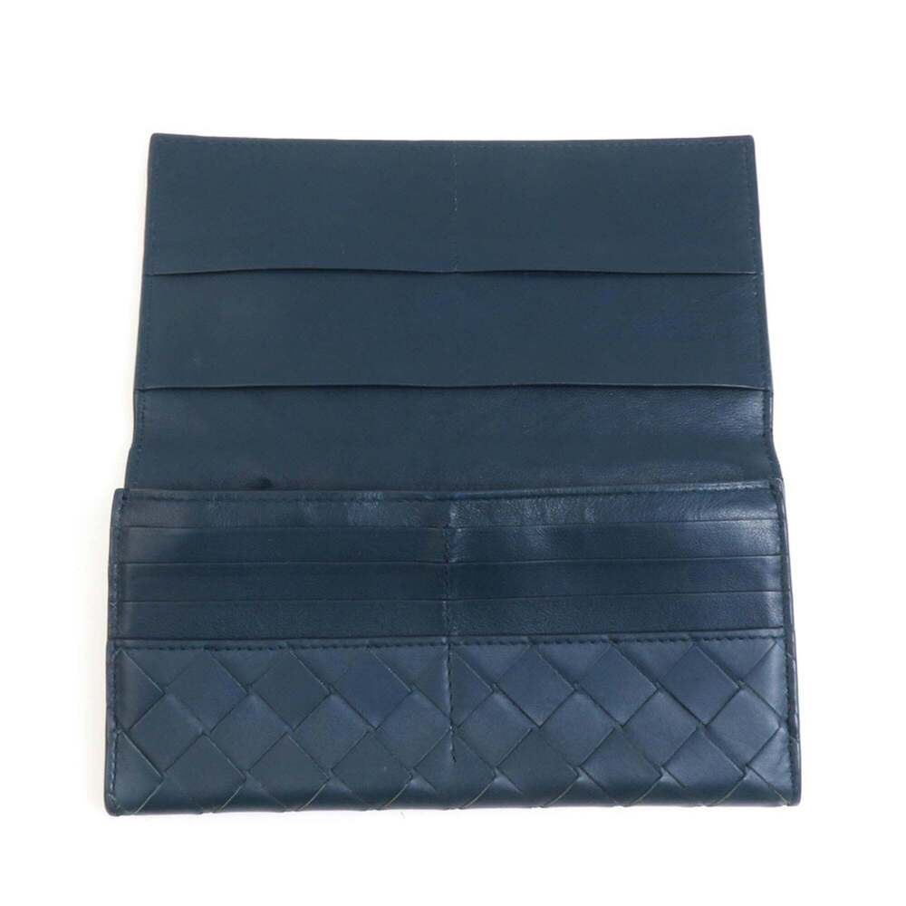 Bottega Veneta long wallet in intrecciato leather blue-green for men and wome... - Picture 3 of 5